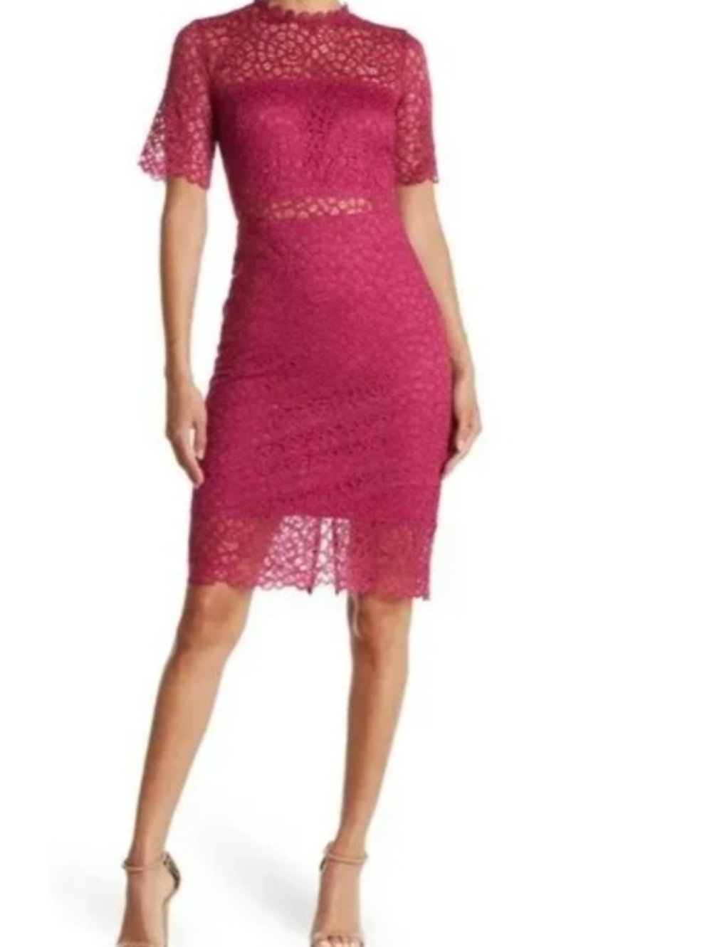 Love By Design Fuchsia Lace Dress